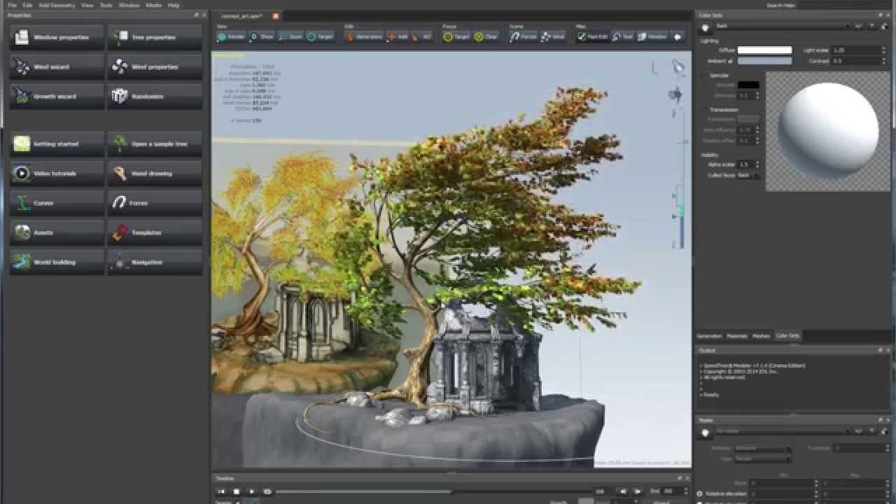 Using SpeedTree to Match Concept Art (Time-Lapse)