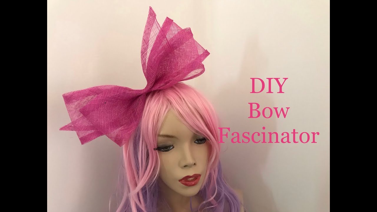 DIY Bow fascinator - Millinery - Sinamay Hat making Tutorial - Wedding Headpiece