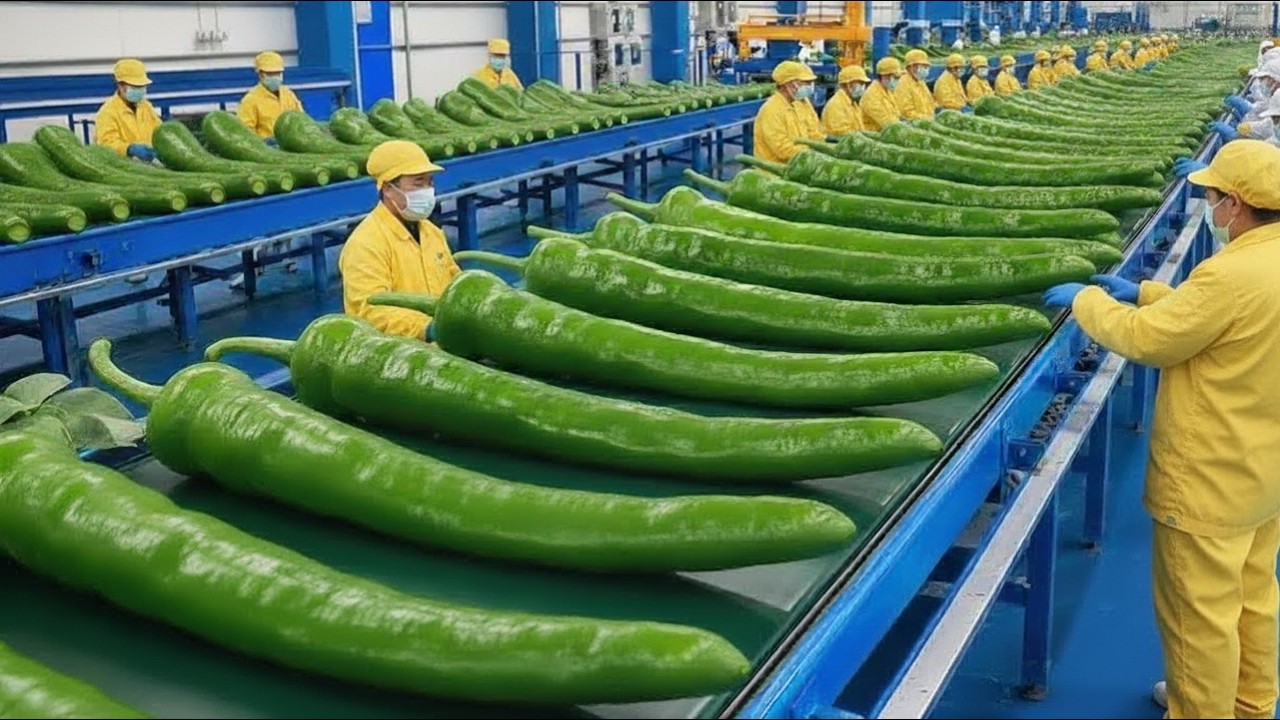 Inside the Green Chilli Pepper Factory: How Raw Harvest Becomes Ready Sauce!
