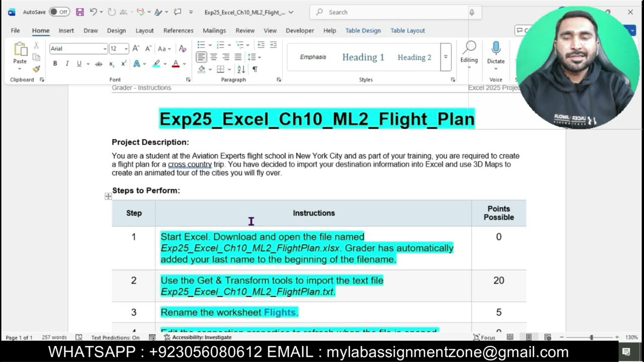Exp22_Excel_Ch10_ML2_Flight_Plan | Excel Chapter10 Mid Level 2 Flight Plan