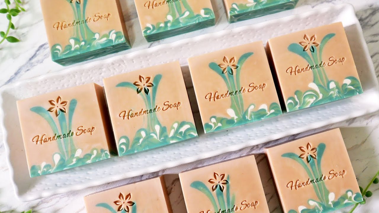 長水滴渲染皂 - long drops swirl handmade soap, cold process - 手工皂