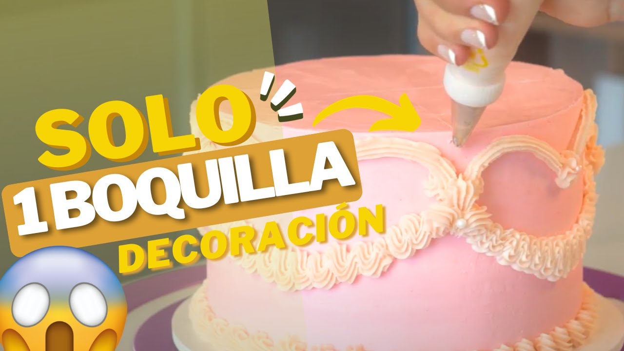 Decoración de un Pastel [Usando SOLO 1 BOQUILLA]😱