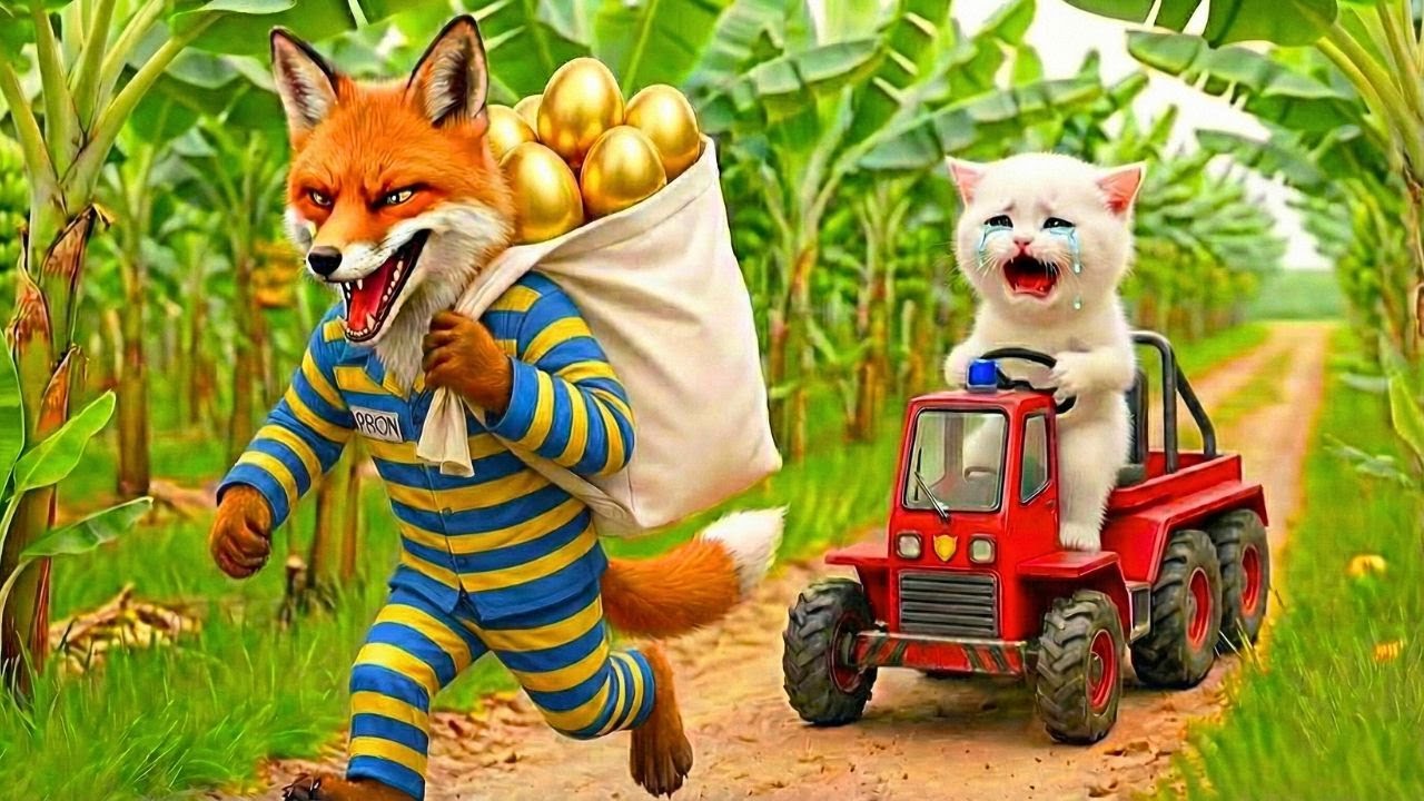 Mama Cat Trims Fur on the Farm and Makes Tiger Hat For Kittens At Home🐾🎩🐯