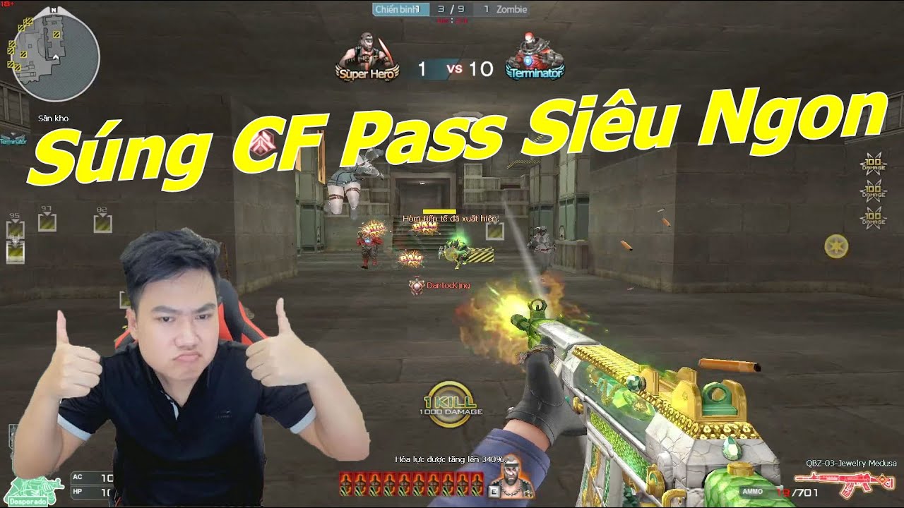 Súng CF PASS : QBZ-03-Jewelry Medusa Siêu Ngon - Tiền Zombie v4