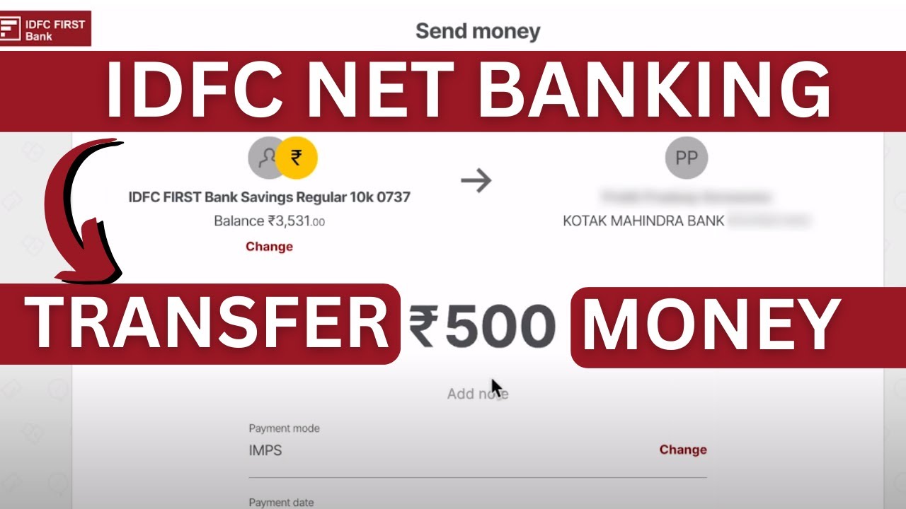 IDFC Net Banking Money Transfer