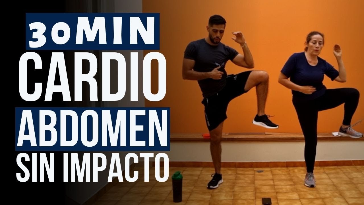30 minutos Abdominales de pie | Cardio sin impacto sin saltos para perder grasa