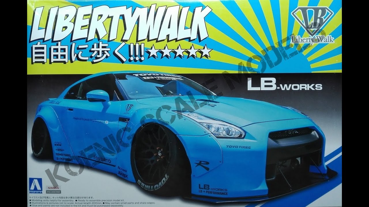 Обзор Libertywalk LB Works Nissan R35 GT-R Ver.1 Aoshima 1/24 (сборные модели)