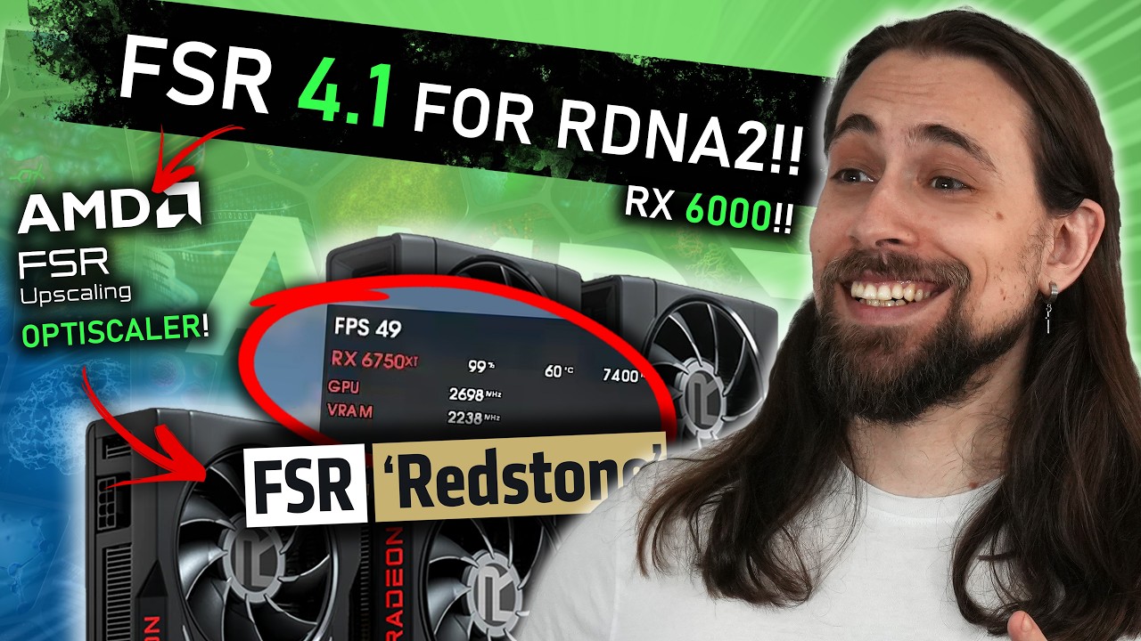 It WORKS!! FSR 4.1 INT8 now usable on the RX 6000 series!! Works on NVIDIA too!
