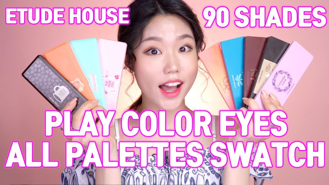 THE MOST EPIC 90 ETUDE HOUSE PLAY COLOR EYES SHADOW PALETTE SWATCH & REVIEW EVER‼️
