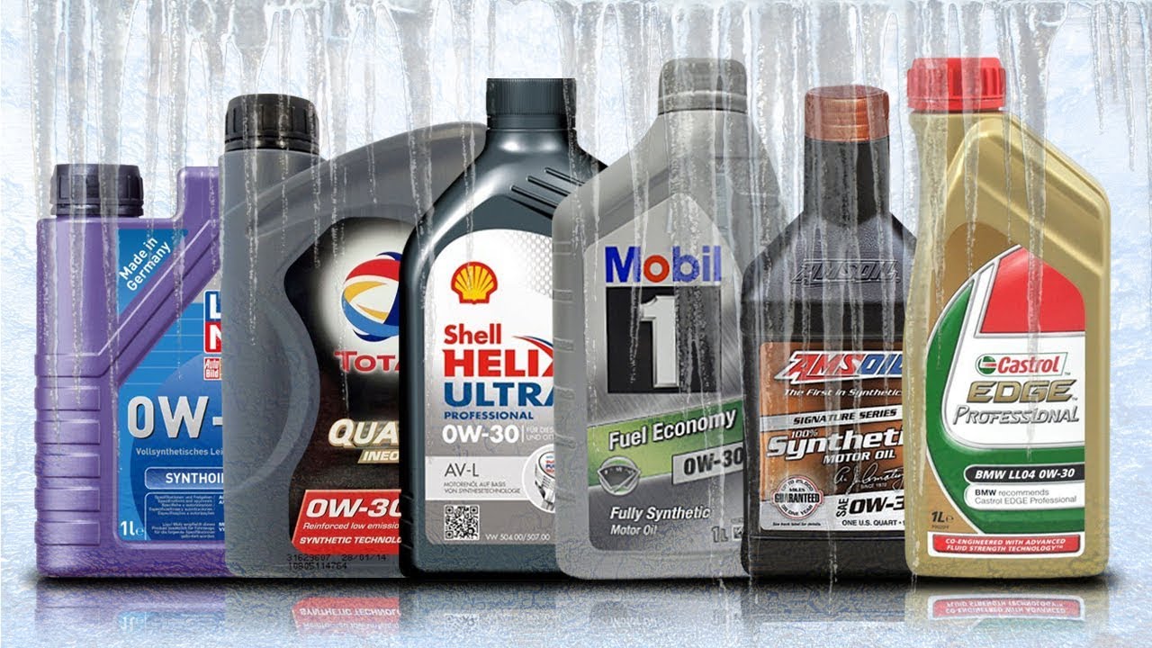Масло для двигателя 0W30 Холодное испытание -30 ° C Shell 0W30, Mobil 1 0W30, Total 0W30, Liqui Moly