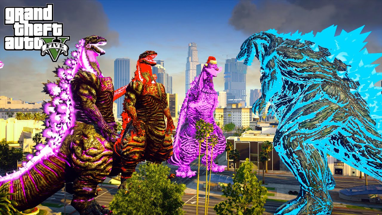 Godzilla Earth vs All Shin Godzilla Form GTA V Mods