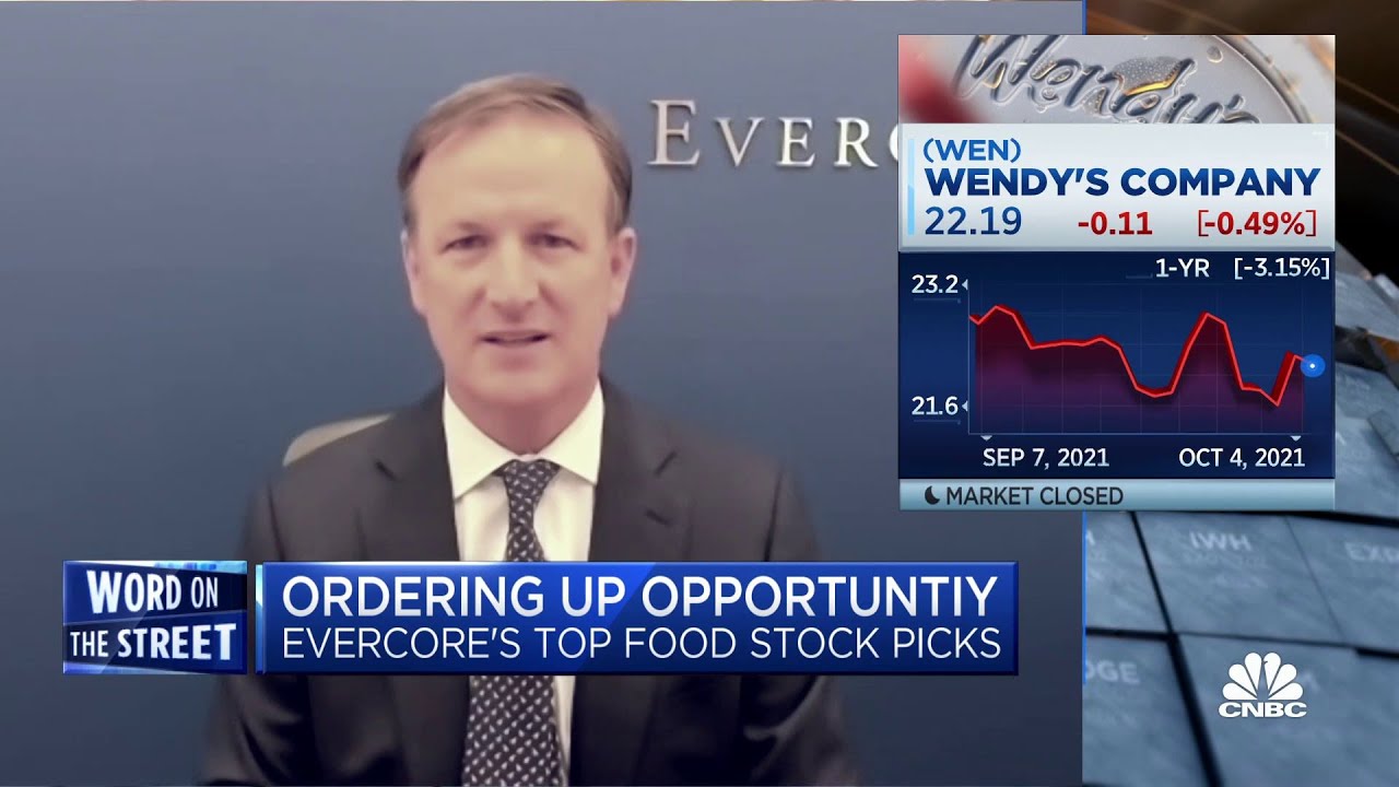 Here are Evercore's top food and restaurant stock picks