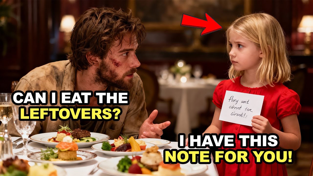 DISGUISED AS A STRANGER, A BILLIONAIRE ASKS FOR LEFTOVERS — A LITTLE GIRL’S NOTE FREEZES HIM