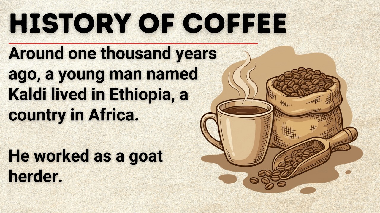 The Fascinating History of Coffee ☕ Learn English Through Story Level 3 (Graded Reader) 🎧📚