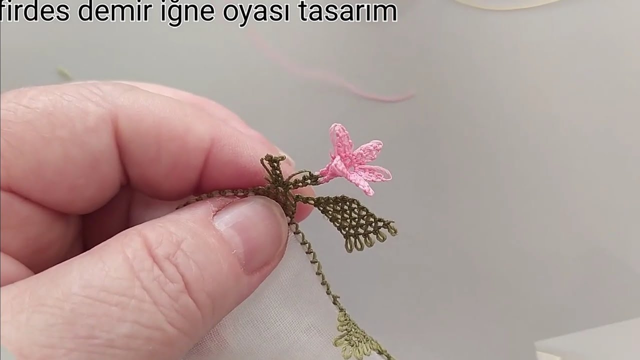 851- SADECE TEK BİR  düğümle boyutlu olabilen  iğne oyası modeli anlatımlı yapılışı