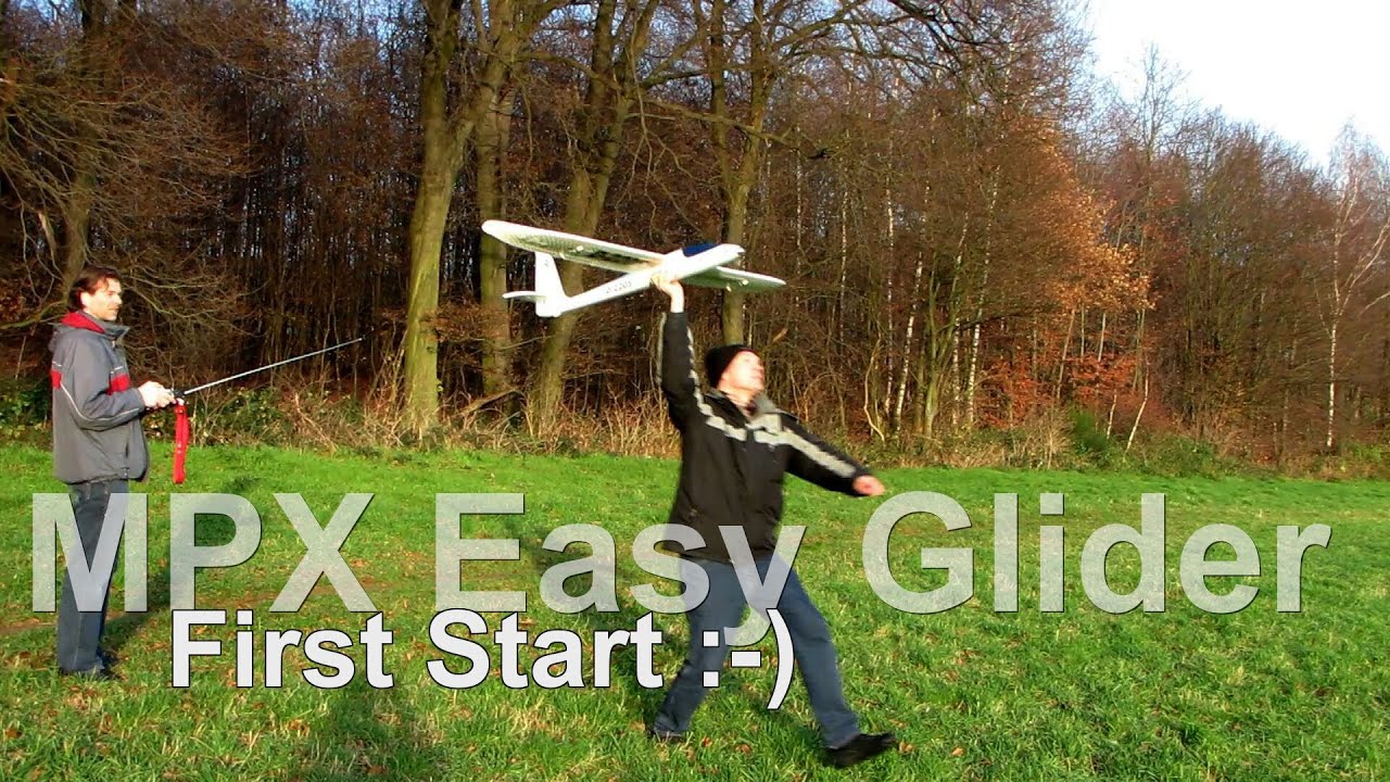 Erstflug des coolen Multiplex Easy Glider Erstflug -  Lampenfieber  - Antrieb Poly Tec - Conrad