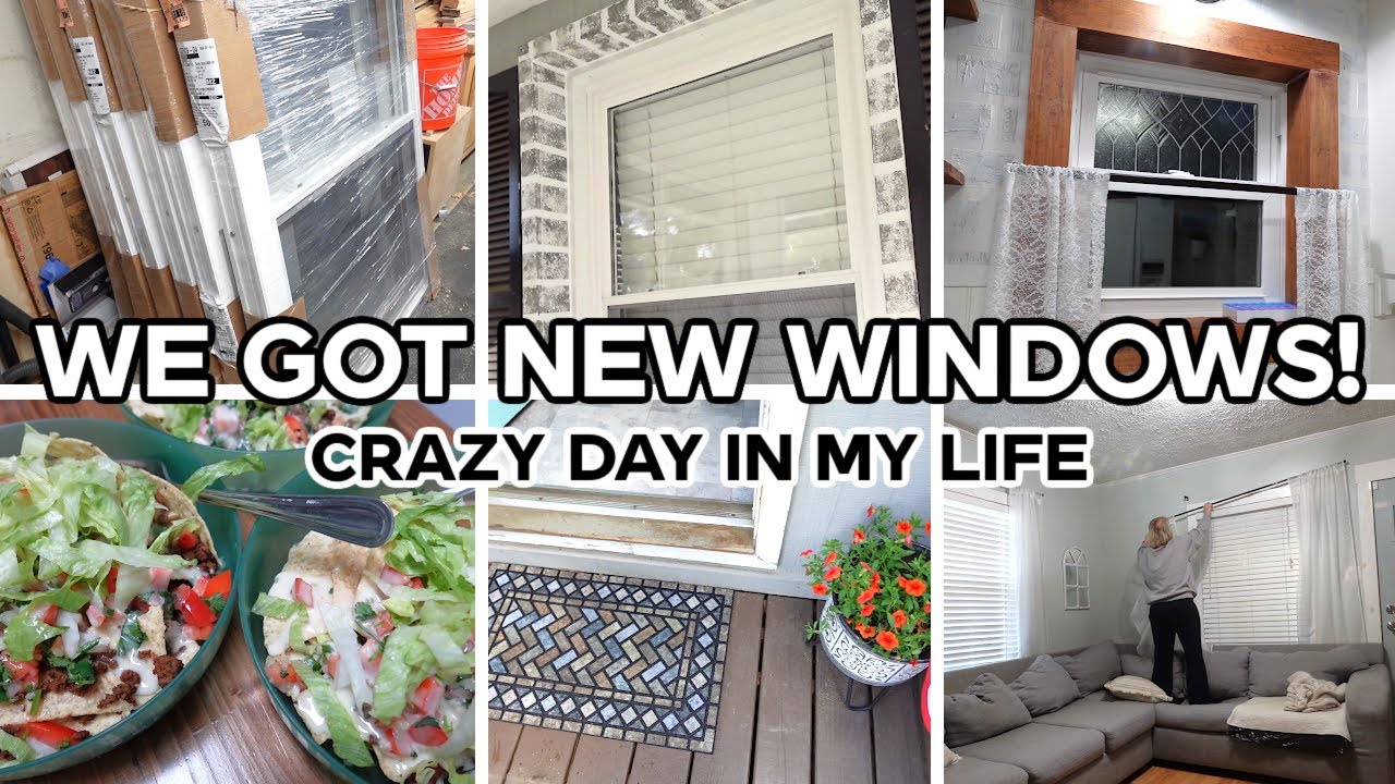 WE FINALLY GOT NEW WINDOWS! / CRAZY DAY IN MY LIFE / DIY KITCHEN CURTAINS / SUMMER 2025