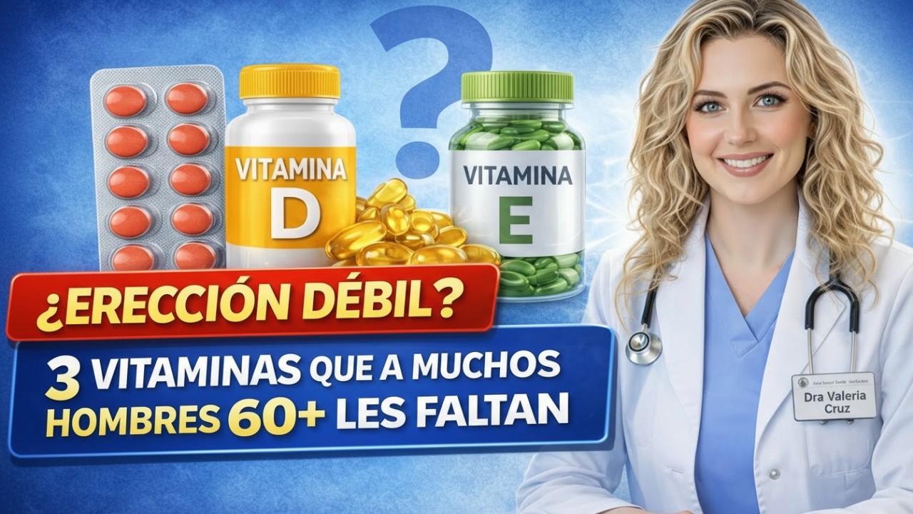 Hombres 60+: 3 vitaminas clave para recuperar energía y erección (sin promesas FALSAS)