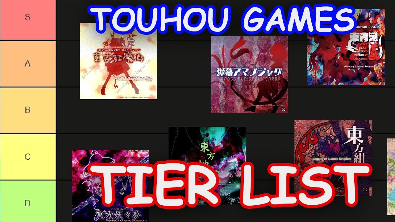 Touhou Games Tier List (Based on Difficulty)