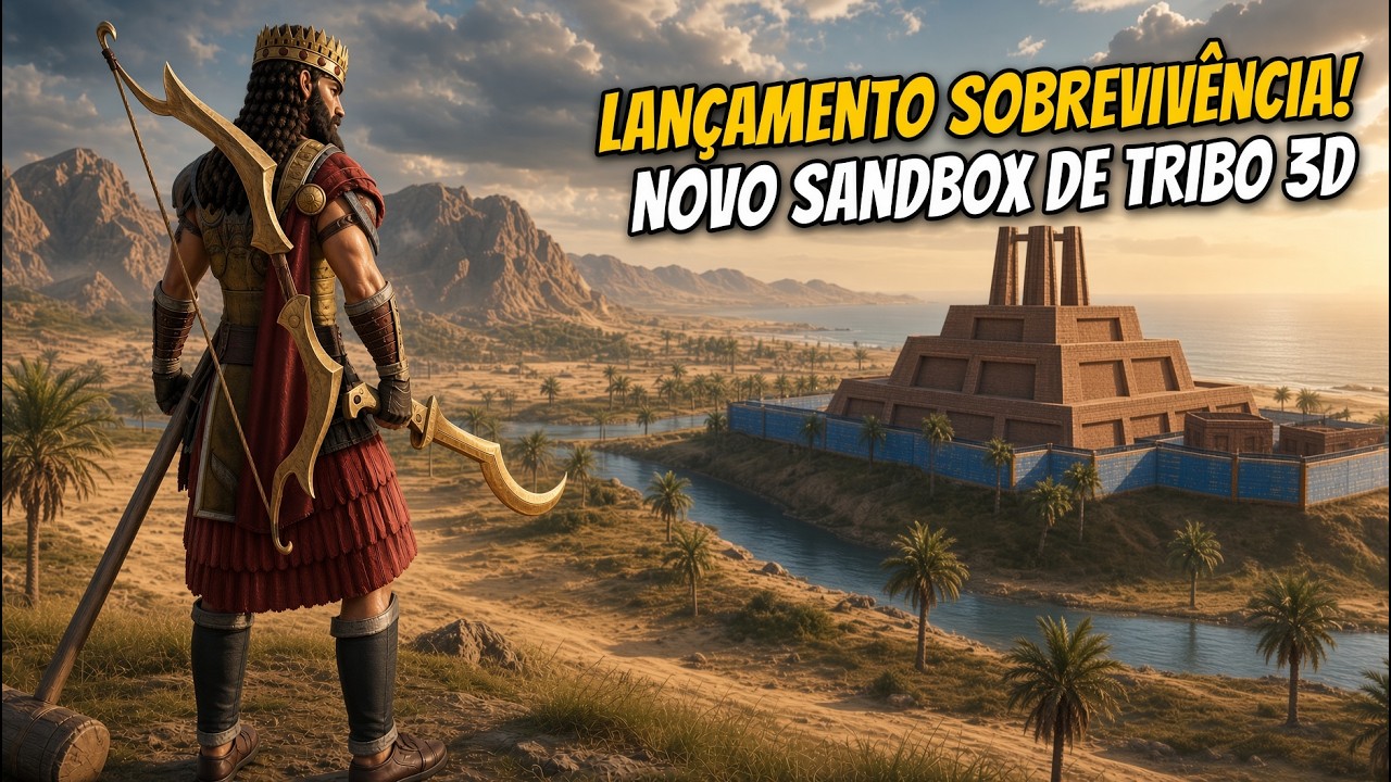 LAN&Ccedil;AMENTO NOVO SURVIVAL CONSTRUA UMA BASE TORNE-SE L&Iacute;DER DE UMA TRIBO - LUGAL Bronze Age game -