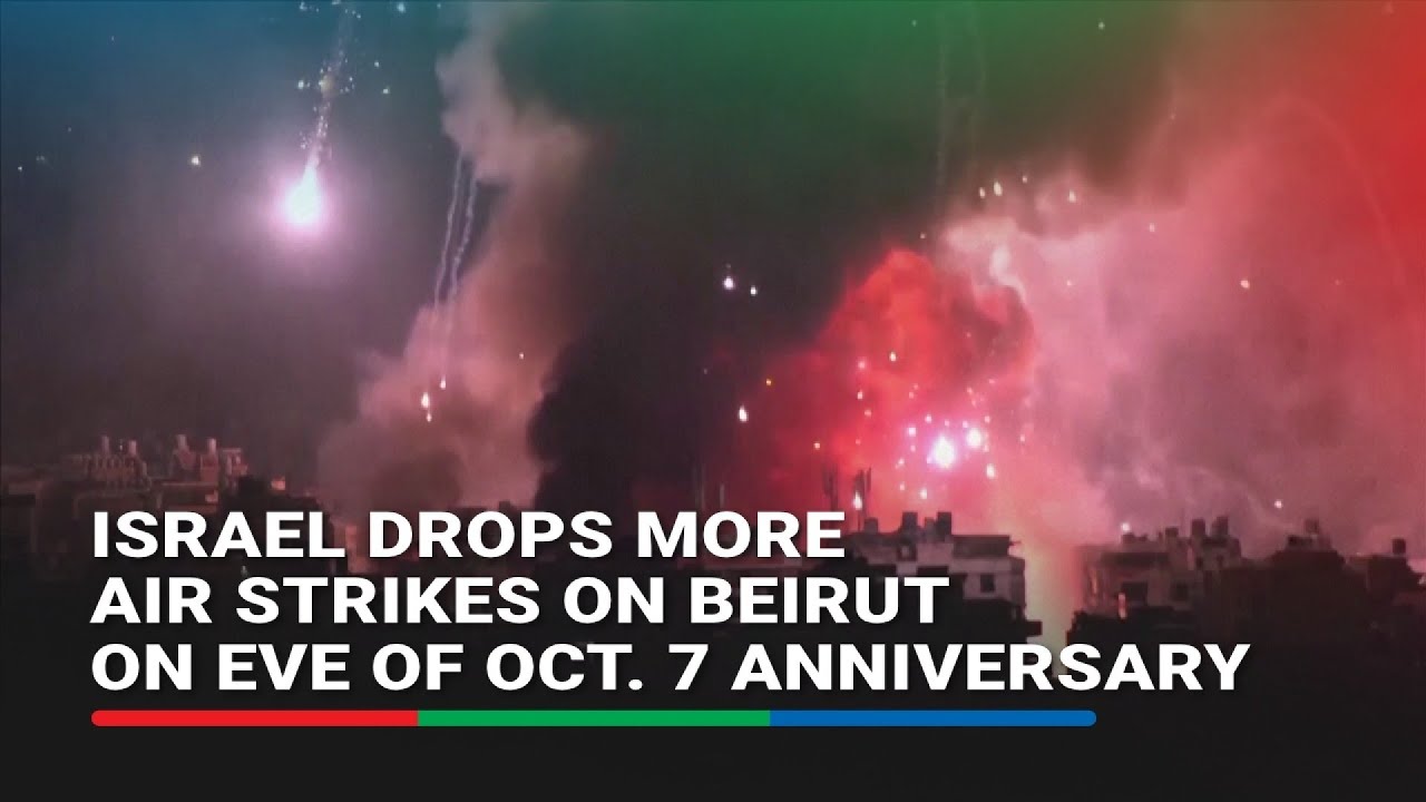 Israel bombards Beirut on eve of Oct. 7 anniversary | ABS-CBN News