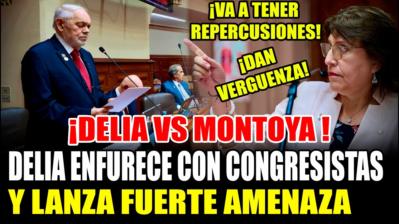 DELIA ESPINOZA ENFUREC3 CON CONGRESISTAS Y LANZA FUERTE AM3NAZ4