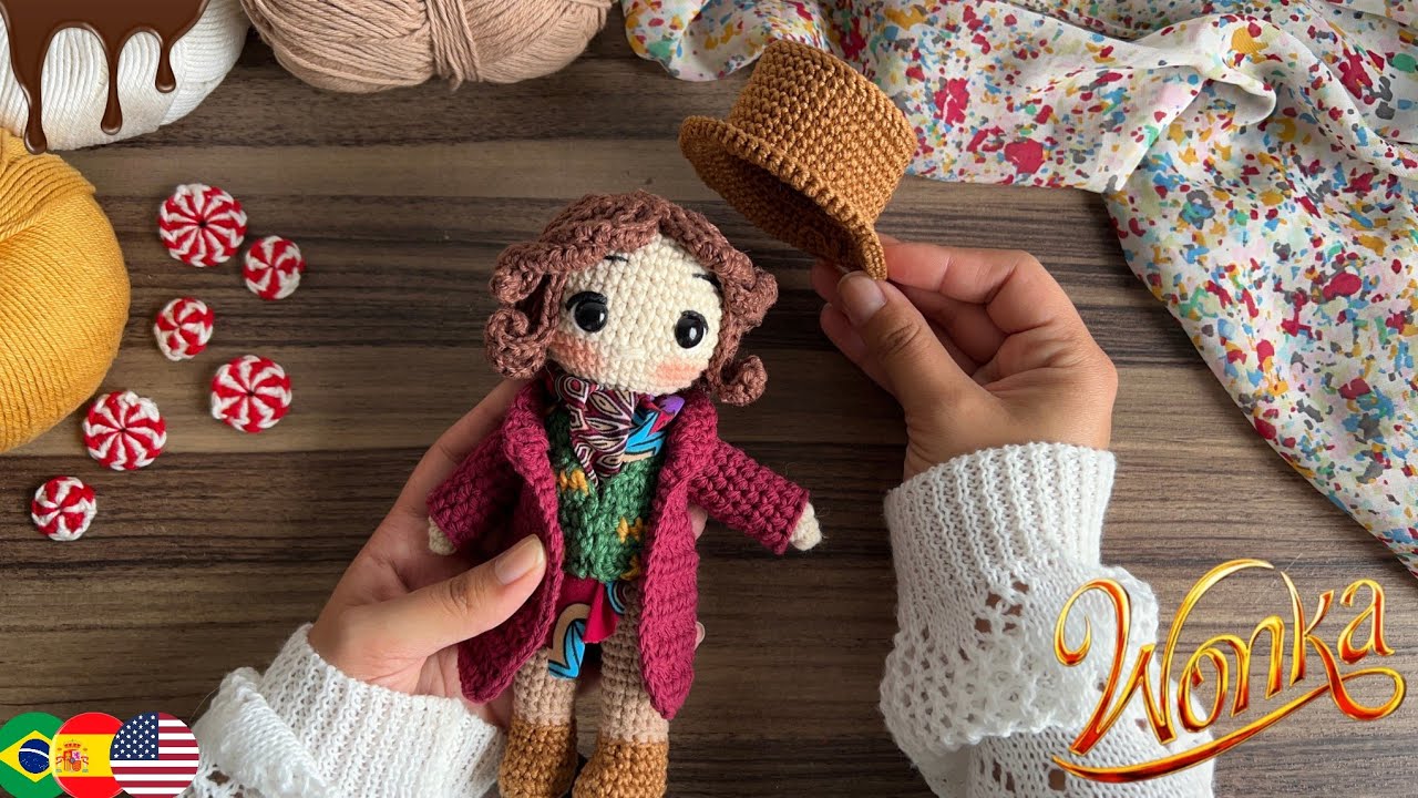 Willy Wonka Amigurumi Versión 2023🍫 | Parte 2/2 Vestuario | Subtítulos Spa/Eng/Port