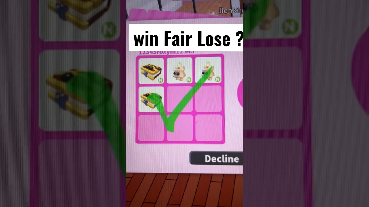 Adopt me Super Trades Win Fair Lose ?