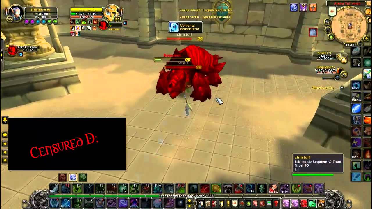 Fail en Arenas #1 - Rogue y Dk VS Pala holy y Hunter - World of Warcraft: Mists of Pandaria