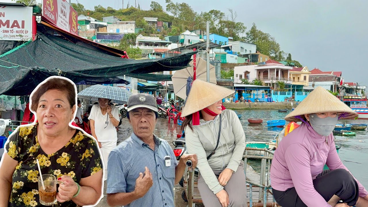 Nha Trang: Bất Chợt Mưa Giông Xóm Đảo Trí Nguyên | Cầu Đá Một Thời Đã Qua