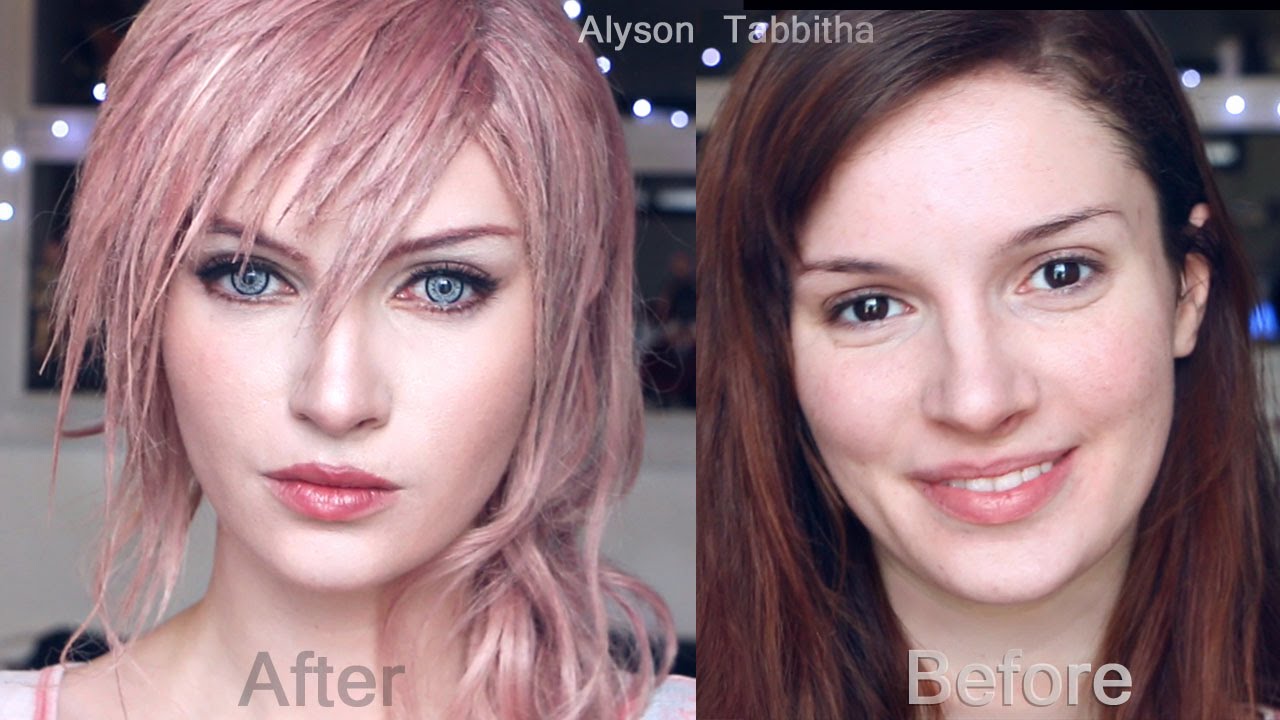 Lightning Final Fantasy  Makeup Transformation - Cosplay Tutorial