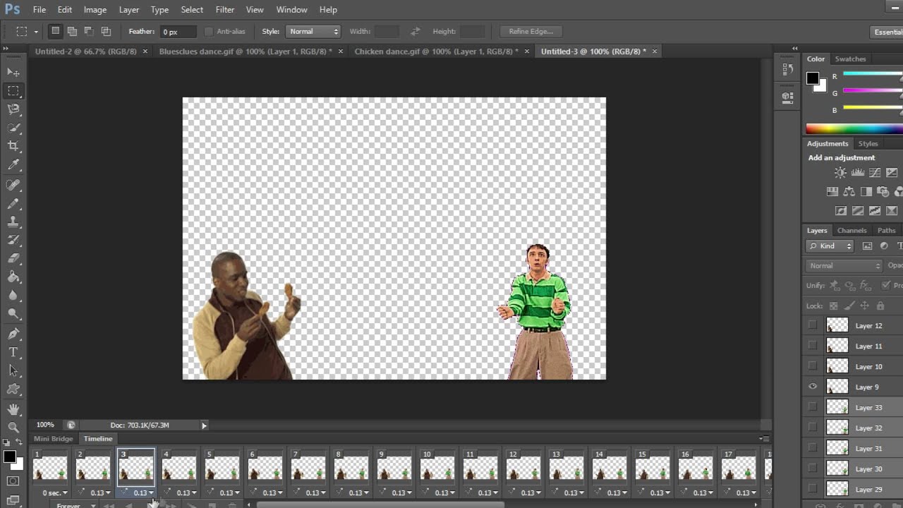 Photoshop Tutorial - Combine gifs in photoshop cs6