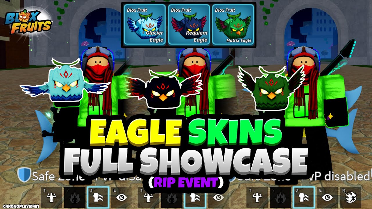 ALL Eagle Skins FULL SHOWCASE! (Blox Fruits RIP Event Update)