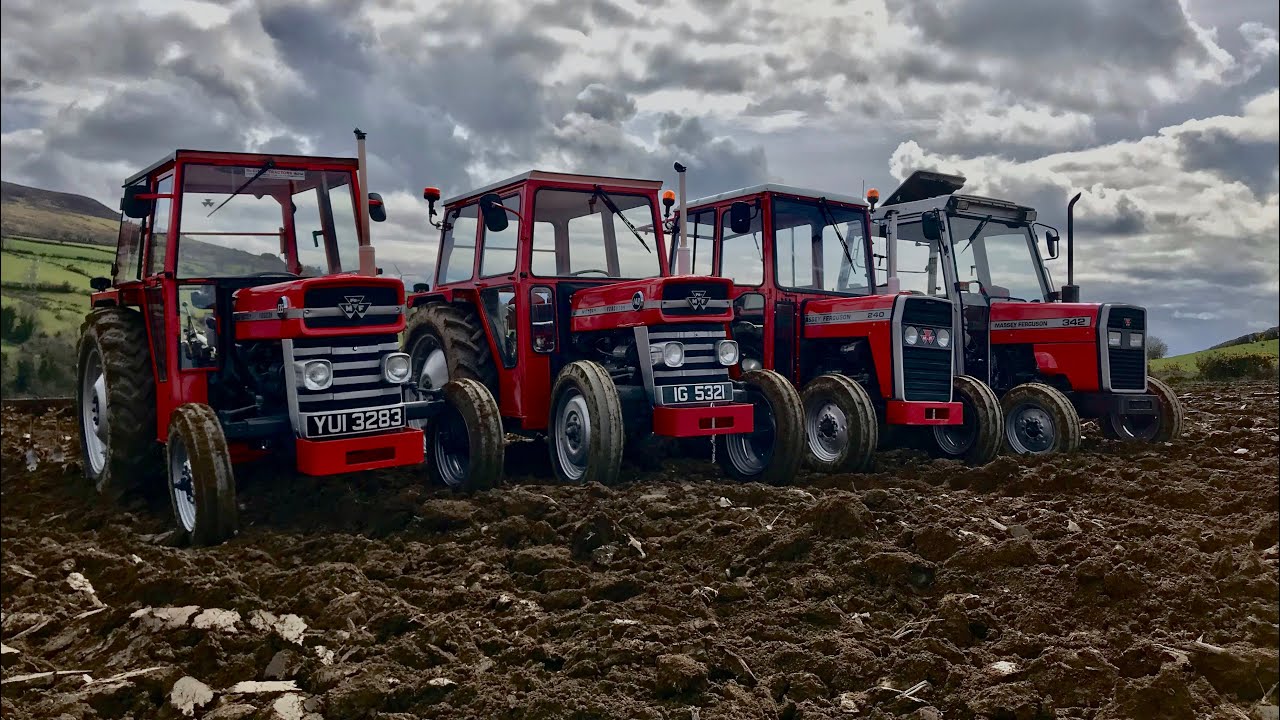 Massey Ferguson 135, 148, 240 and 342 ploughing