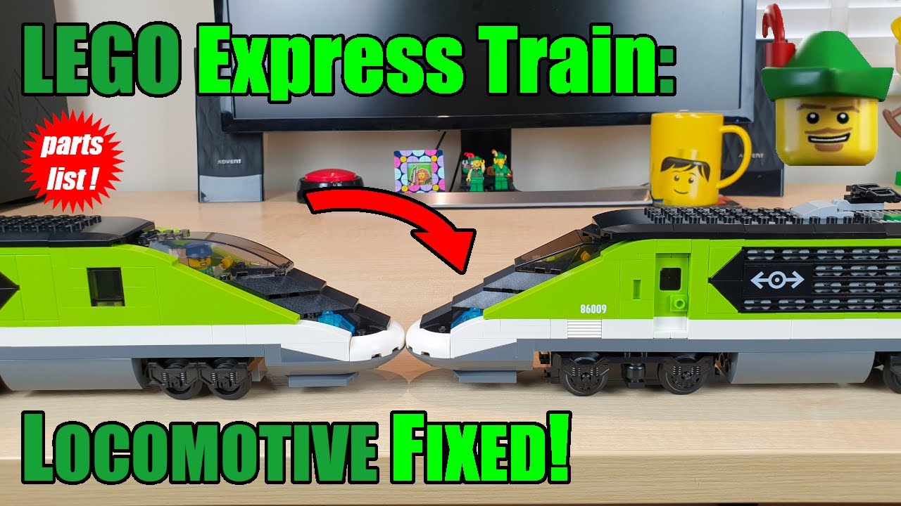 Пассажирский поезд LEGO Express — Локомотив отремонтирован! MOC 60337 🚄🚃🚃🏹