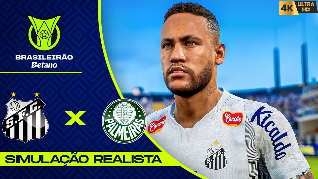 SANTOS X PALMEIRAS | BRASILEIRÃO 2025 | GOGOSZ PATCH 4K60FPS ULTRA REALISTA | VITOR ROQUE X NEYMAR.