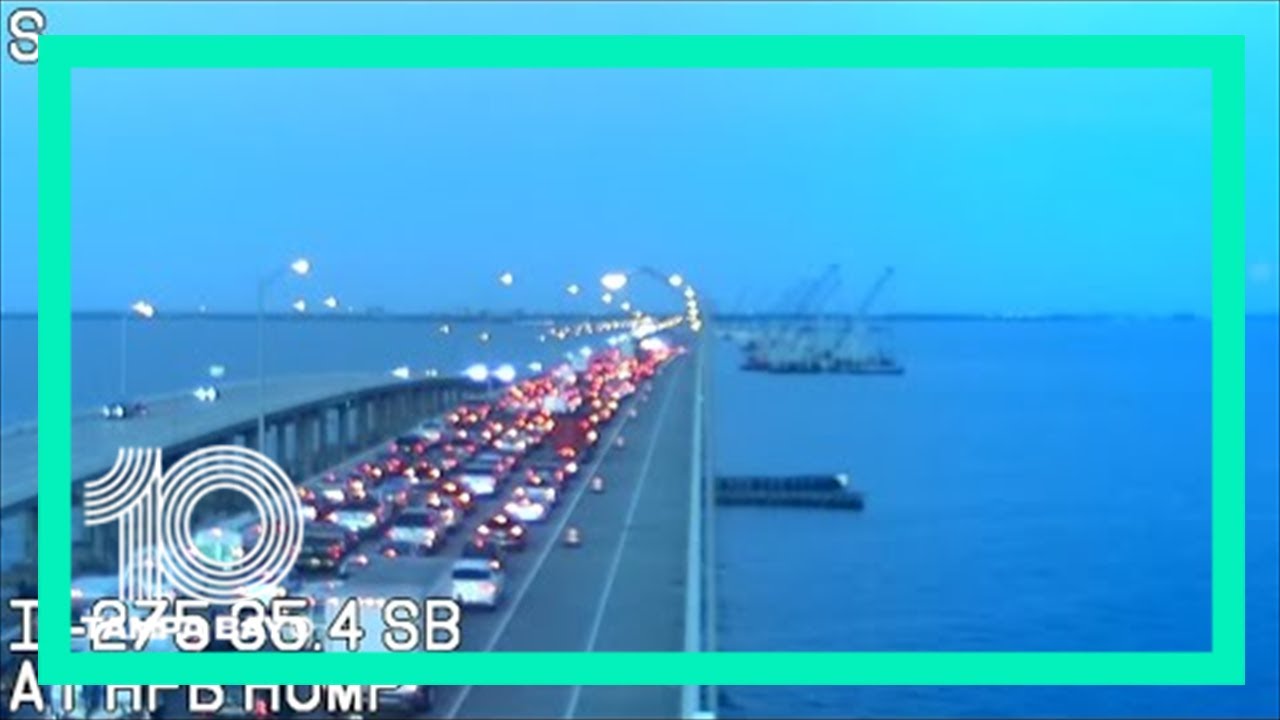 Traffic moving slow on SB Howard Frankland Bridge from heavy first responder presence