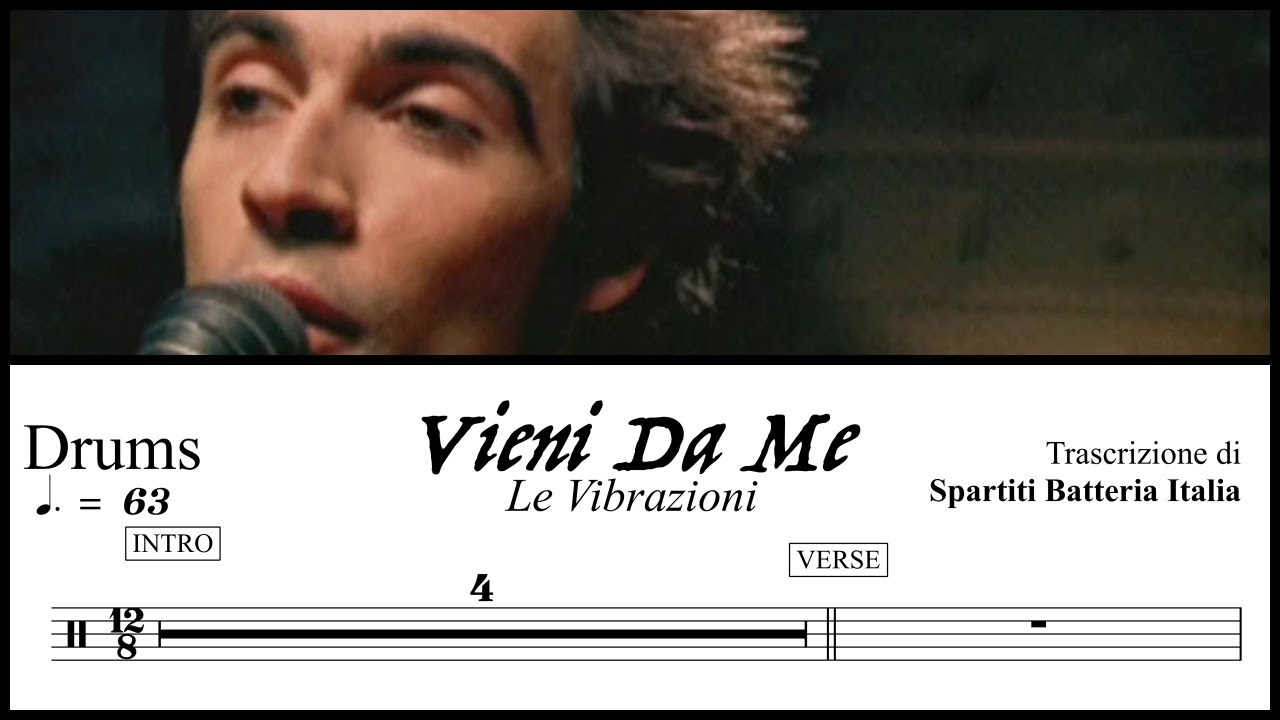 Vieni Da Me - Le Vibrazioni drumless + spartito PDF