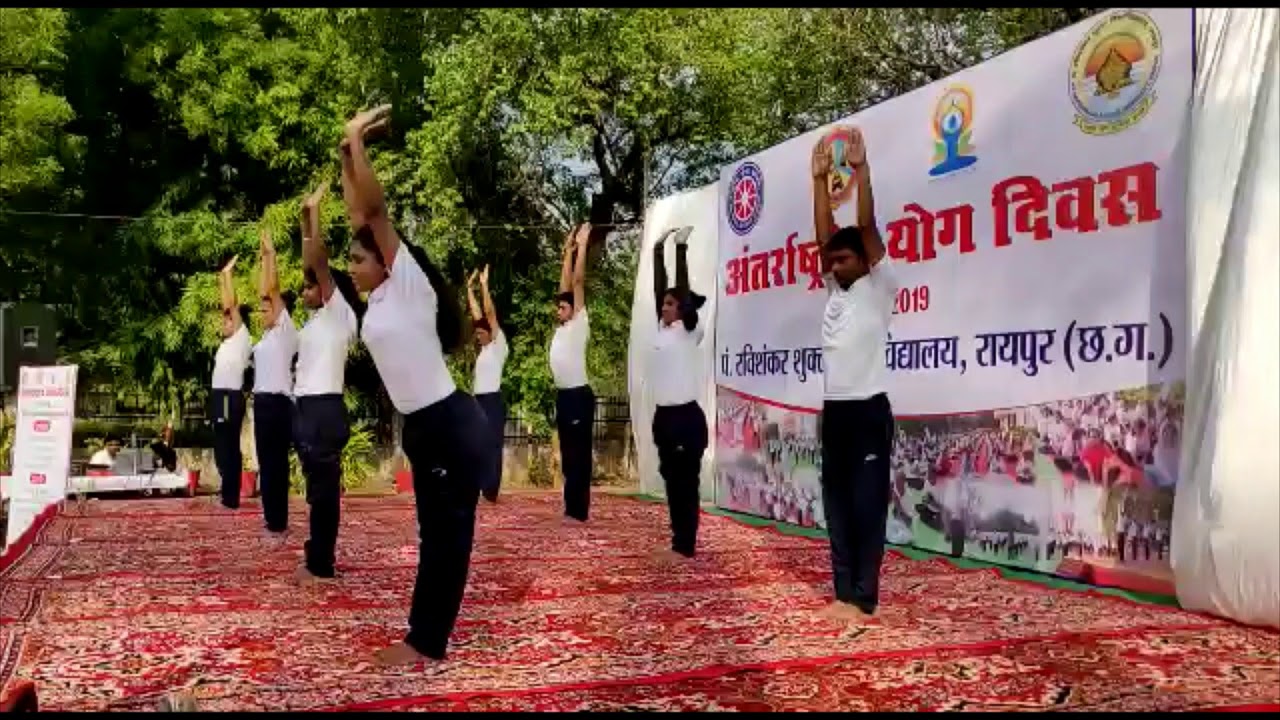 Yoga Day Celebration, Pt. Ravishankar Shukla University, Raipur, Chhattisgarh, India (June 21, 2019)