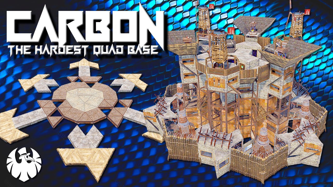CARBON - QUAD Bunker &bull; Spacious Core &bull; Mobility Ring &bull; 4-6 Man Base RUST