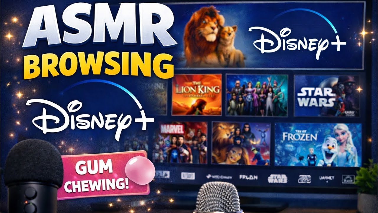 ASMR | BROWSING DISNEY+ | GUM CHEWING & WHISPERING