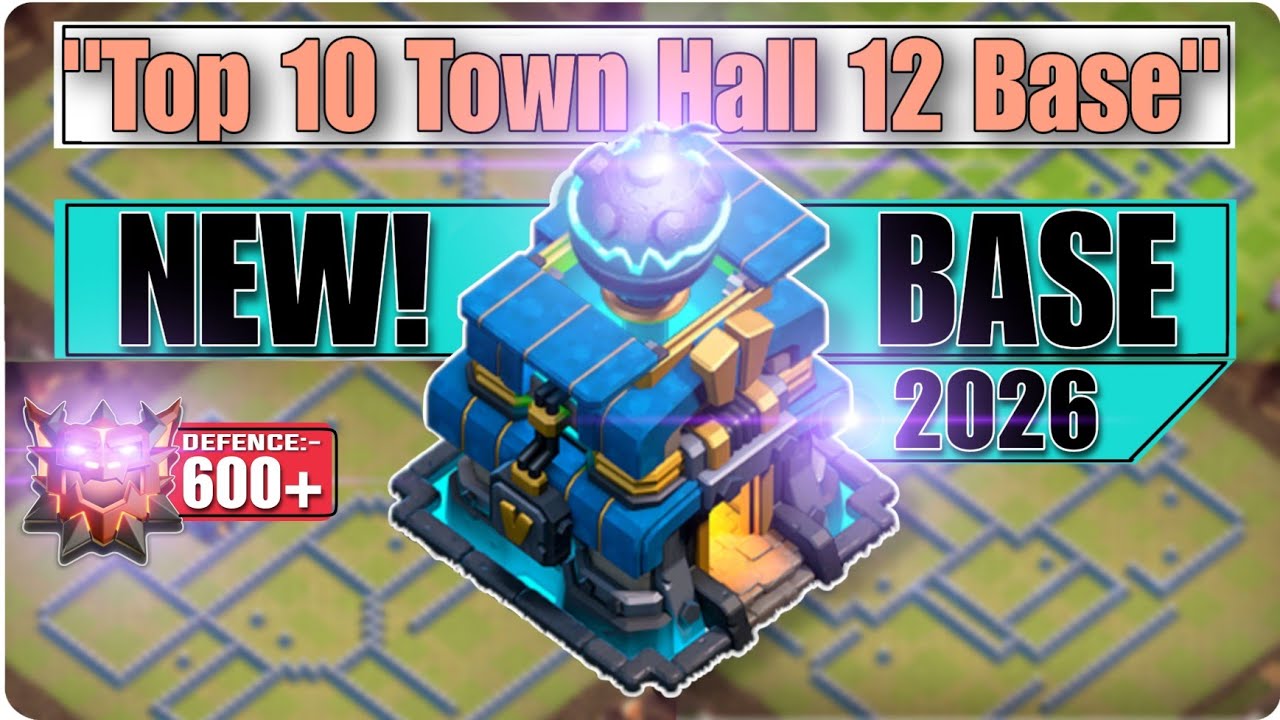 Th12 Most Powerful Top 10 Bases 2025 (With copy link ) | Th12 Best Base layouts | TH12 Base