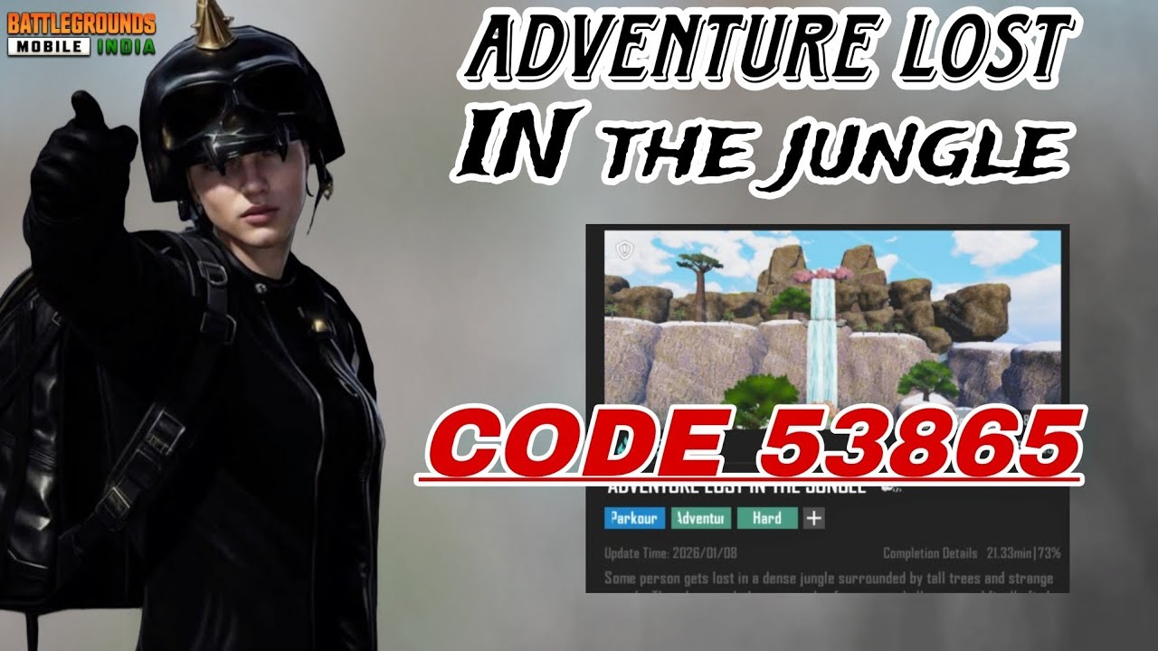 Bgmi wow mode code 53865🔥 adventure lost in the jungle 