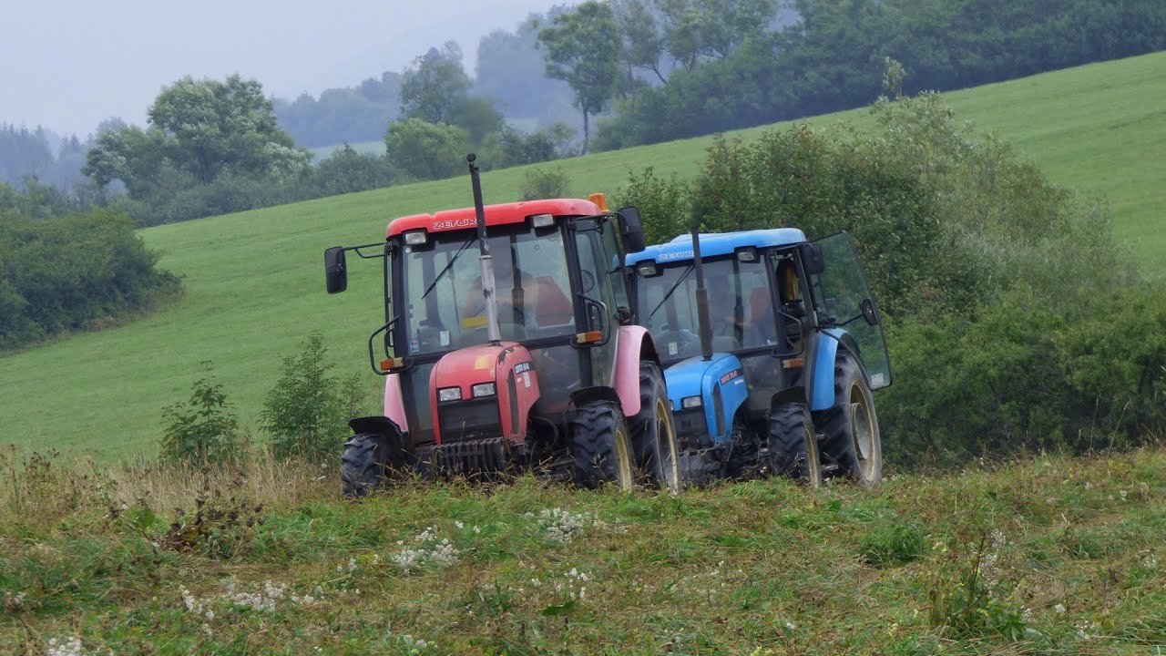 Кошение горных лугов [Zetor 7341 Super Turbo и 6341 Super 2x ZŤR 165]