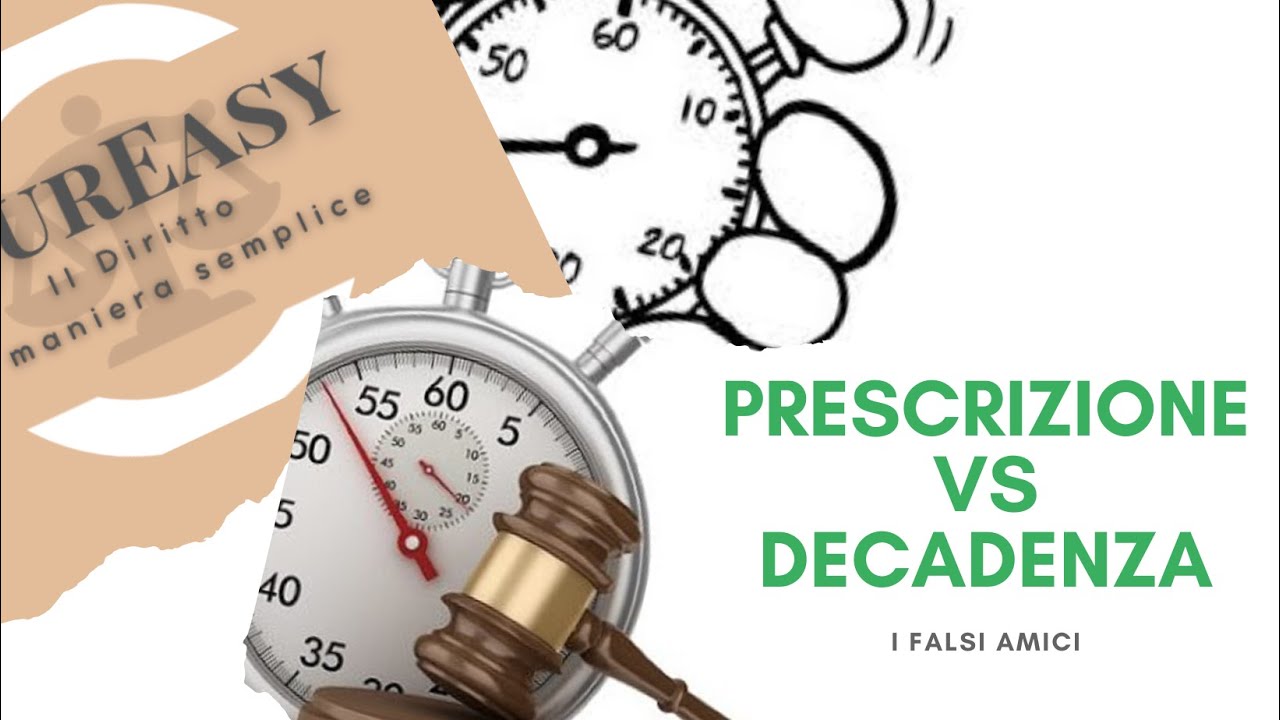 PRESCRIZIONE vs DECADENZA #giureasy #diritto