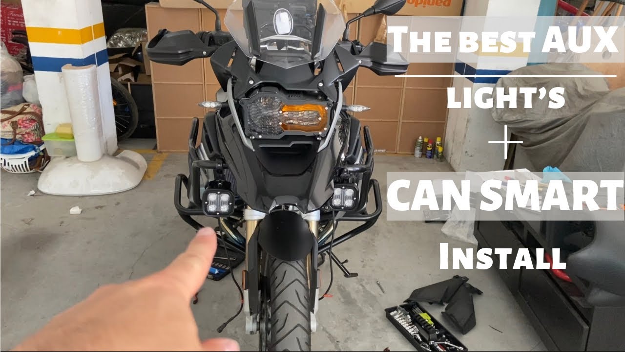 The BEST AUX lights you can buy | Denali D4 INSTALL | Can SMART hookup to BMW R1250GS