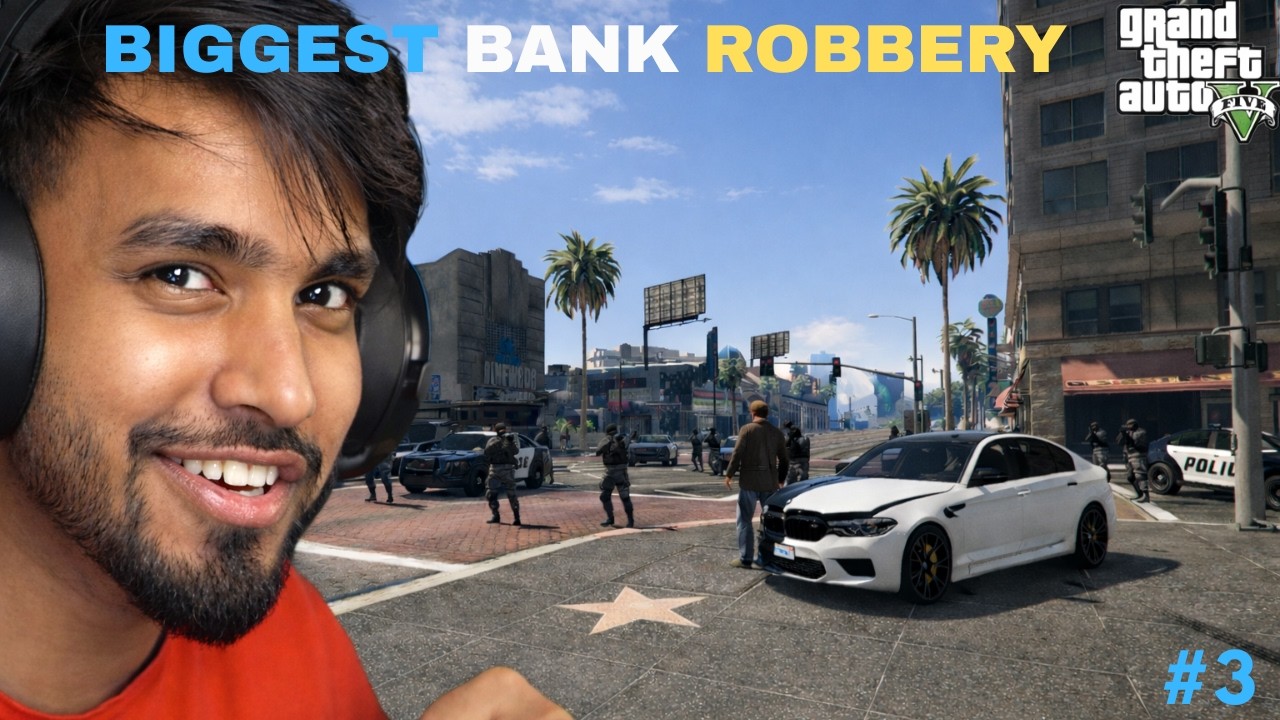 BIGGEST BANK ROBBERY WITH BMW M5 || GTA 5 GAMEPLAY #3