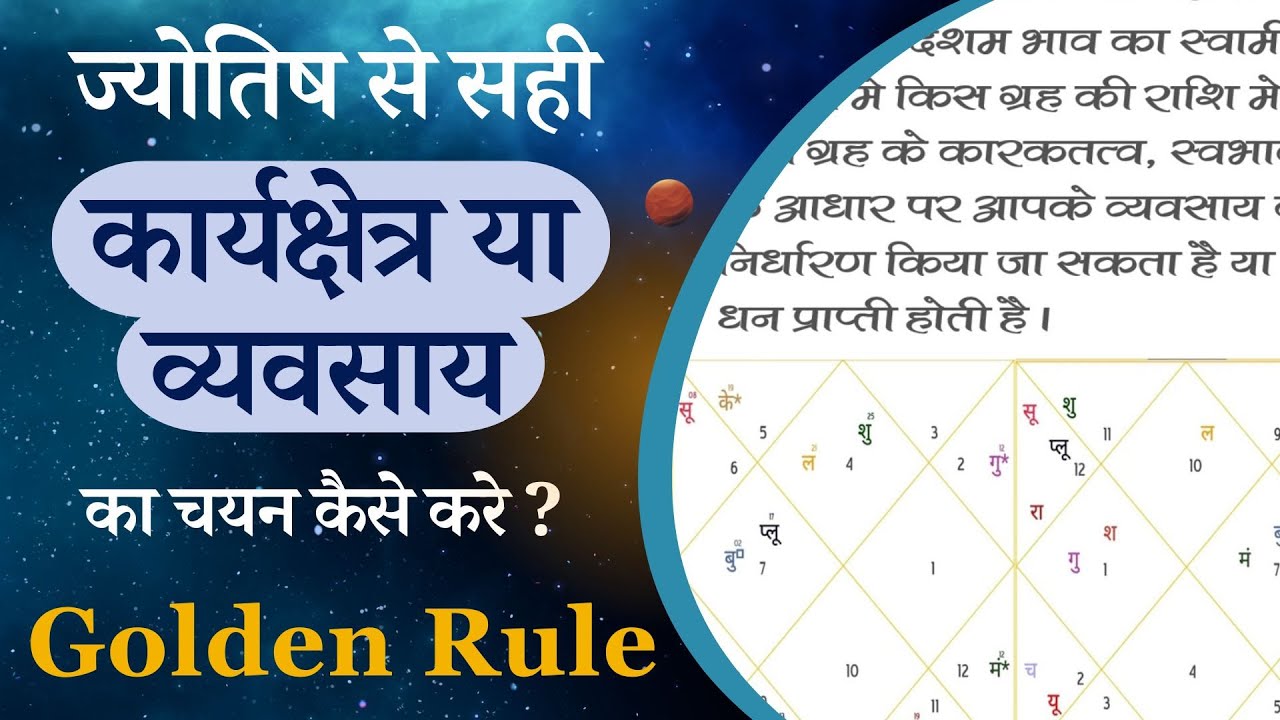 ज्योतिष से सही कार्य क्षेत्र का चयन कैसे करे ? एक महत्वपूर्ण सूत्र | किस ग्रह से कौनसा व्यवसाय देखे