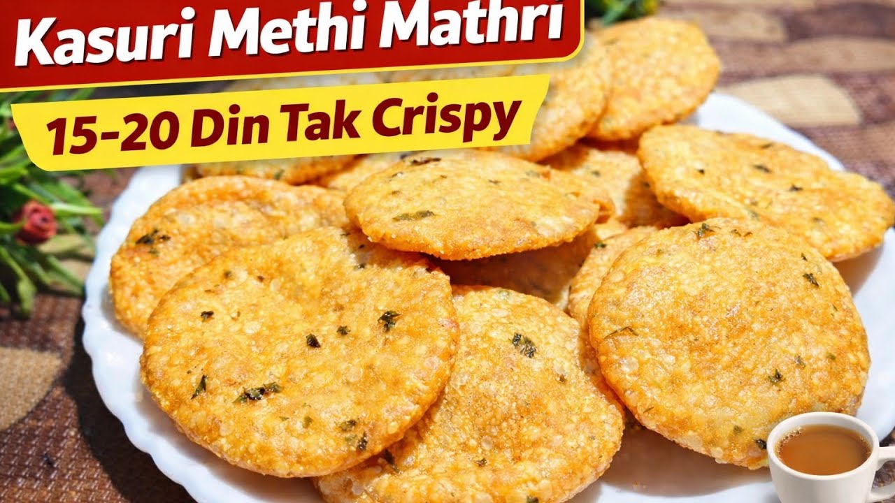 Kasuri Methi Mathri Recipe | Market Jaisi Kurkuri Mathri | 15–20 Din Tak Crispy 