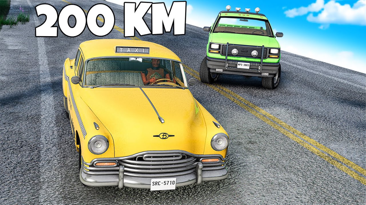 ❄️ LONGEST TAXI RIDE THROUGH A DANGEROUS VALLEY?! | BeamNG Drive